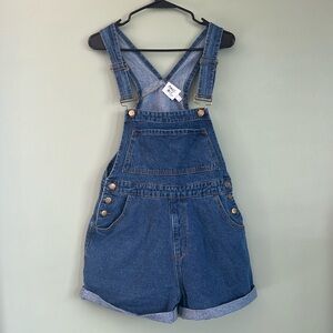 Princess Polly Kacey Denim Short Overalls